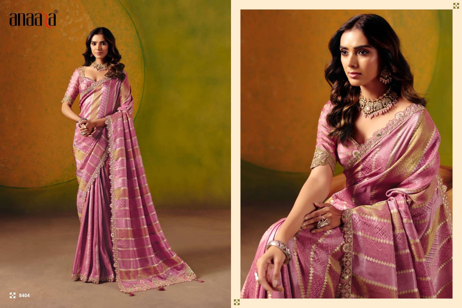 Anaara-8400 Series By Tathastu 8401 to 8408 Series Indian Traditional Bridal Wear Collection Beautiful Stylish Fancy Colorful Party Wear & Occasional Wear Silk Sarees At Wholesale Price